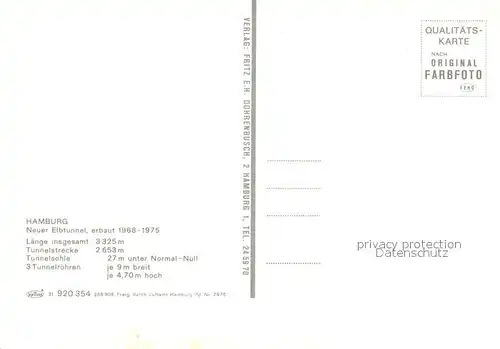 Hamburg Neuer Elbtunnel Hamburg