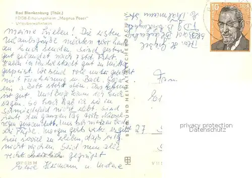 Bad_Blankenburg FDGB Erholungsheim Magnus Poser Urlauberwohnheim Bad_Blankenburg