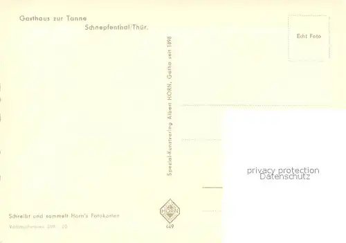 Schnepfenthal Gasthaus zur Tanne Schnepfenthal