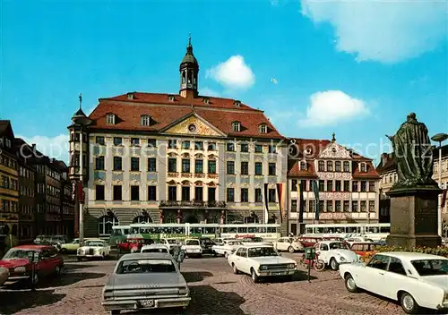 Coburg Marktplatz mit Rathaus Denkmal Coburg