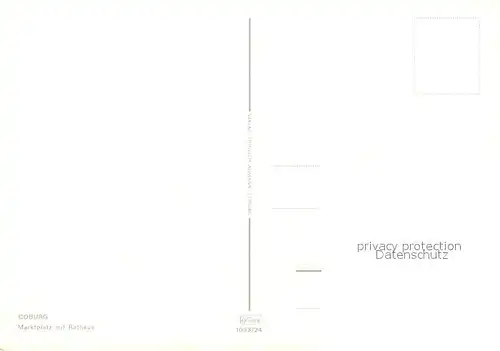 Coburg Marktplatz mit Rathaus Denkmal Coburg