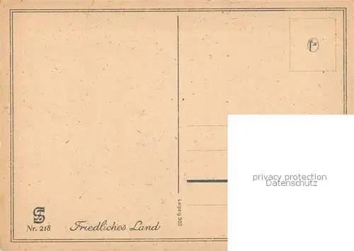 Markkleeberg Bauernhof W. Merker Kuenstlerkarte Serie Friedliches Land Nr. 218 Markkleeberg