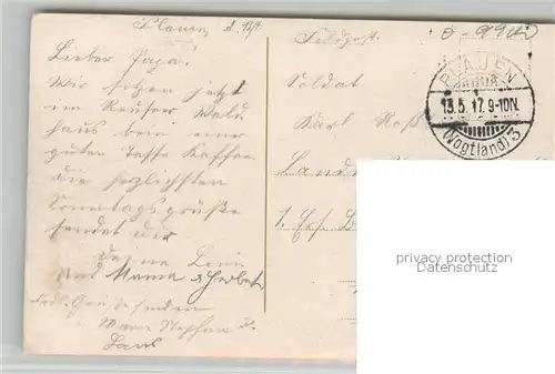 Plauen_Vogtland Koenigliche Amtshauptmannschaft Feldpost Plauen_Vogtland