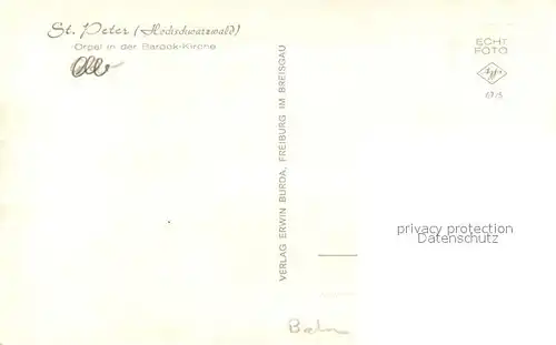 St_Peter_Schwarzwald Orgel Barockkirche St_Peter_Schwarzwald