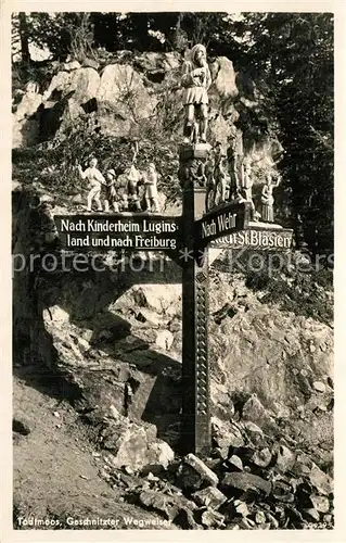 Todtmoos Geschnitzter Wegweiser Todtmoos