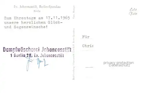 AK / Ansichtskarte Spandau Johannesstift Kirche Spandau