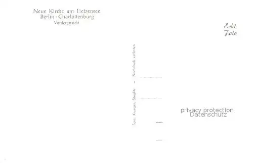 AK / Ansichtskarte Charlottenburg Neue Kirche Lietzensee Charlottenburg