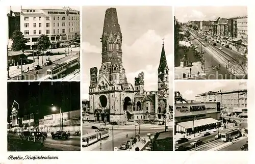 AK / Ansichtskarte Berlin Kurfuerstendamm Kaiser Wilhelm Gedaechtniskirche  Berlin