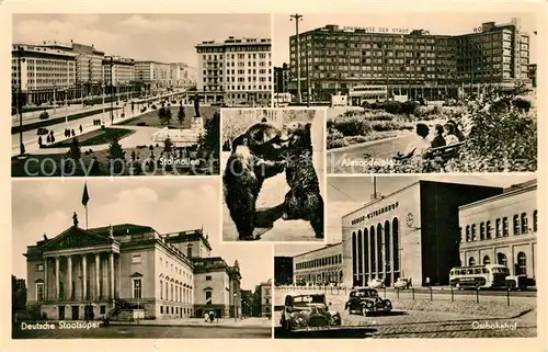 AK / Ansichtskarte Berlin Stalinallee Alexanderplatz Ostbahnhof Deutsche Staatsoper Berlin