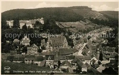 AK / Ansichtskarte Stolberg_Harz Panorama Blick von der Lutherbuche Stolberg Harz