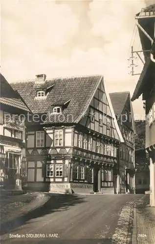 AK / Ansichtskarte Stolberg_Harz Hauptstrasse Fachwerkhaeuser Stolberg Harz