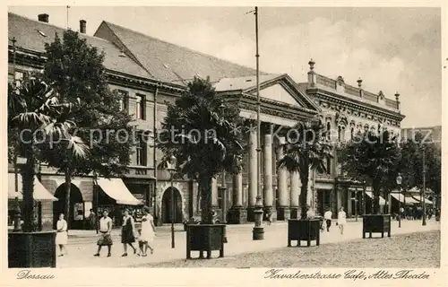 AK / Ansichtskarte Dessau Rosslau Kavalienstrasse Cafe Altes Theatr Dessau Rosslau