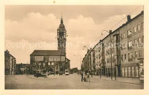 AK / Ansichtskarte Dessau Rosslau Neubauten Zerbster Strasse Rathaus Dessau Rosslau