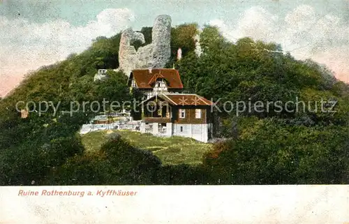 AK / Ansichtskarte Kyffhaeuser Ruine Rothenburg Kyffhaeuser