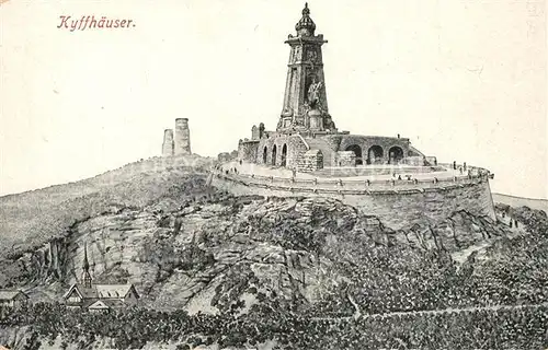 AK / Ansichtskarte Kyffhaeuserdenkmal Panorama Kyffhaeuserdenkmal