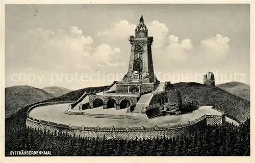 AK / Ansichtskarte Kyffhaeuserdenkmal Panorama Kyffhaeuserdenkmal