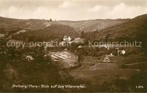 AK / Ansichtskarte Stolberg_Harz Villenviertel Stolberg Harz