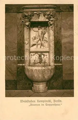 AK / Ansichtskarte Berlin Weinstuben Kempinski Brunnen im Treppenhaus Berlin