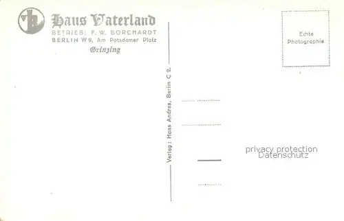 AK / Ansichtskarte Berlin Haus Vaterland Grinzing Berlin