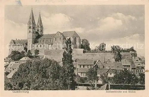 AK / Ansichtskarte Quedlinburg Schlosskirche Quedlinburg