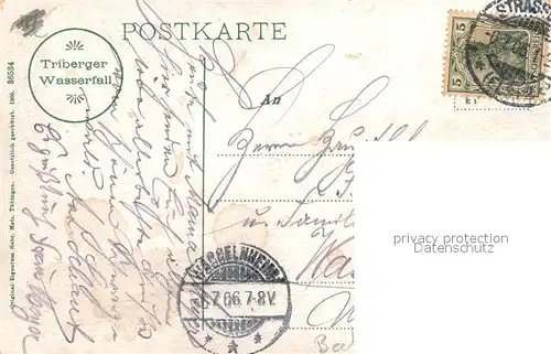 AK / Ansichtskarte Triberg_Schwarzwald Wasserfall Triberg Schwarzwald