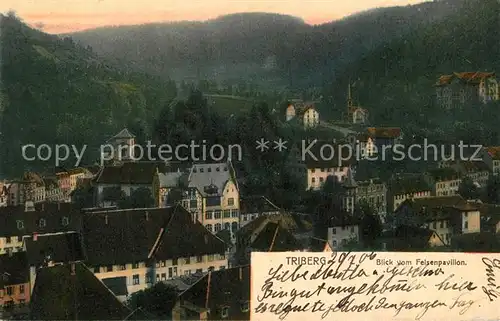 AK / Ansichtskarte Triberg_Schwarzwald Blick vom Felsenpavillon Triberg Schwarzwald