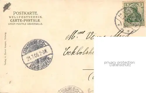 AK / Ansichtskarte Triberg_Schwarzwald Blick vom Felsenpavillon Triberg Schwarzwald