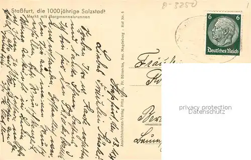 AK / Ansichtskarte Stassfurt Markt Stassfurt