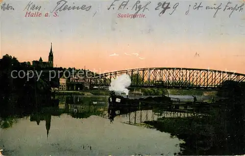 AK / Ansichtskarte Halle_Saale Saalepartie Halle_Saale