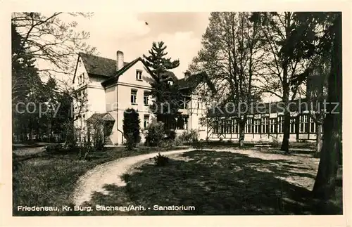 AK / Ansichtskarte Friedensau Kreis Burg Sanatorium Friedensau