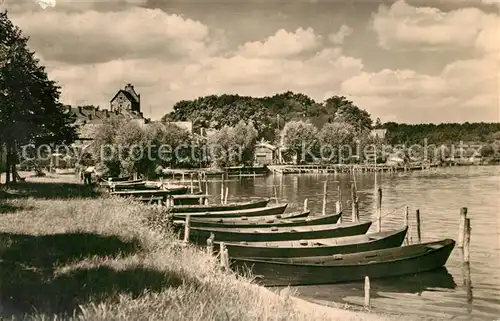 AK / Ansichtskarte Lychen Am Oberpfuhlsee Boote Lychen