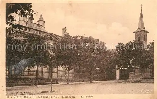 AK / Ansichtskarte Villefranche de Lonchat La Place Kirche Villefranche de Lonchat