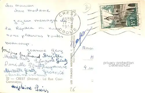 AK / Ansichtskarte Crest Rue Cour Commeres Crest
