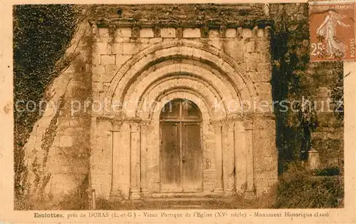 AK / Ansichtskarte Esclottes Vieux Portique de l Eglise XVe siecle Monument Historique Esclottes