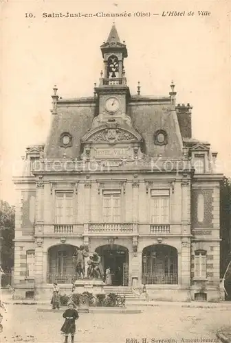 AK / Ansichtskarte Saint Just en Chaussee Hotel de Ville Monument Saint Just en Chaussee