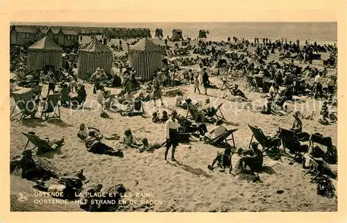 AK / Ansichtskarte Ostende_Oostende La Plage et les bains 