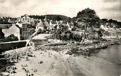 AK / Ansichtskarte Treboul_Douarnenez Plage Saint Jean et la Chapelle Treboul Douarnenez