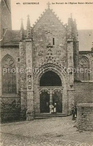 AK / Ansichtskarte Quimperle Portail de l Eglise Saint Michel Quimperle