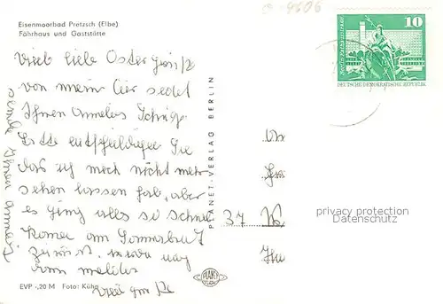 AK / Ansichtskarte Pretzsch_Elbe Faehrhaus Gaststaette Pretzsch Elbe