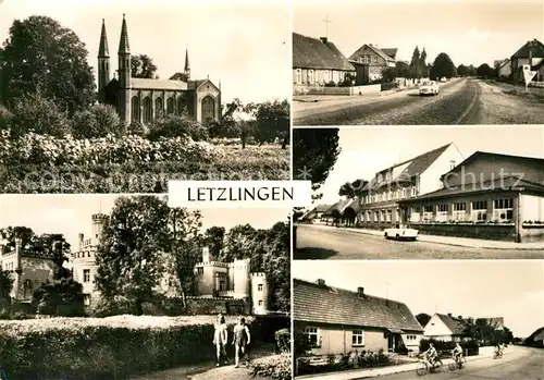 AK / Ansichtskarte Letzlingen Kirche Krankenhaus Jagdschloss Magdeburger Strasse Schule KG Letzlingen