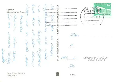 AK / Ansichtskarte Koethen_Anhalt Schalaunische Strasse Koethen Anhalt