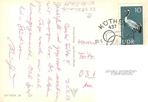 AK / Ansichtskarte Koethen_Anhalt Magdeburger Turm Koethen Anhalt