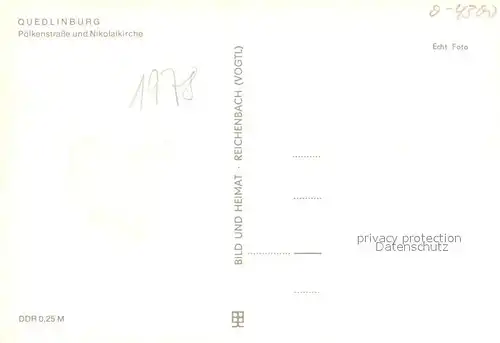 AK / Ansichtskarte Quedlinburg Poelkenstrasse Nikolaikirche Quedlinburg