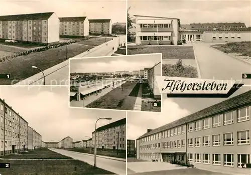 AK / Ansichtskarte Aschersleben Kosmonautenviertel Kinderkrippe Nord Oberschule Aschersleben