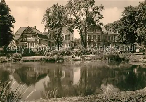 AK / Ansichtskarte Schoenebeck_Elbe Schwanenteich Schoenebeck Elbe