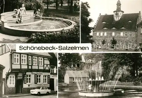 AK / Ansichtskarte Salzelmen_Bad Wasserspiele Kurpark Kreismuseum Rosmarienstrasse Schwanenteich Salzelmen_Bad