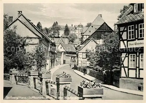 AK / Ansichtskarte Stolberg_Harz Niedergasse  Stolberg Harz