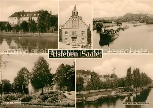 AK / Ansichtskarte Alsleben_Saale FDGB Schule Aktivist Kringel Staedtische Anlagen  Alsleben_Saale