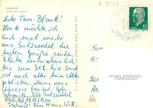 AK / Ansichtskarte Salzwedel Strasse der Jugend Salzwedel