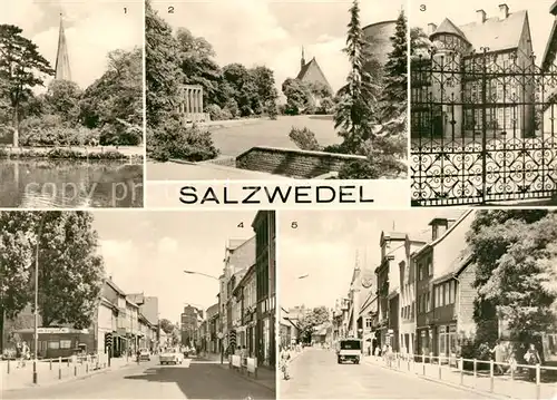 AK / Ansichtskarte Salzwedel Pfefferteich Burggarten Danneil Museum  Salzwedel